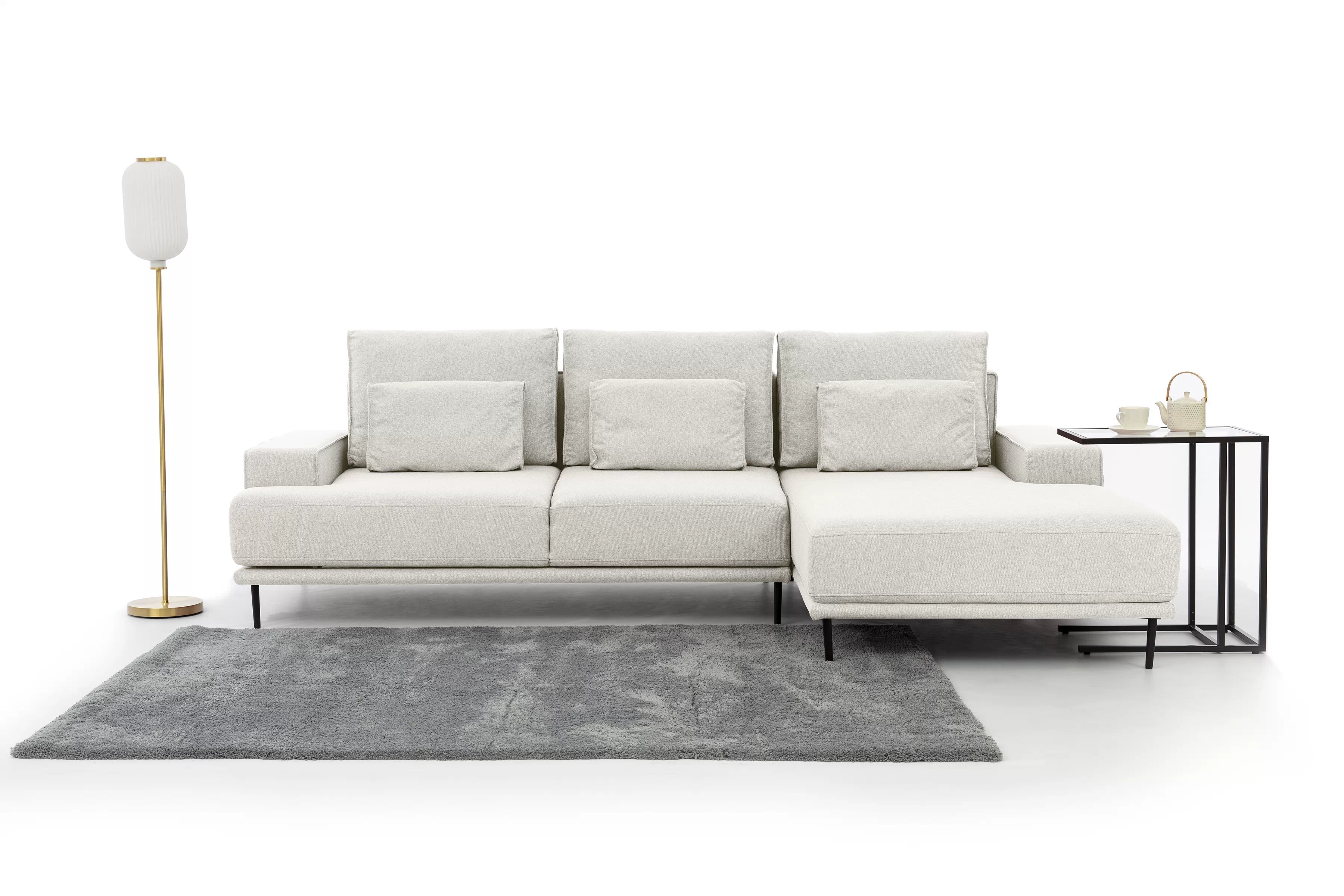 Moderná Rozkladacia rohová sedacia súprava Nicole Mini Rohová sedacia súprava s funkciou spánku Nicole Mini