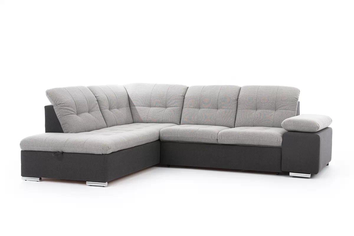 Rohová sedacia súprava Palermo L ľavá - šedá / grafitová pletenina Inari 91/95 Rohová sedacia súprava w modnym polaczeniu kolorystycznym 