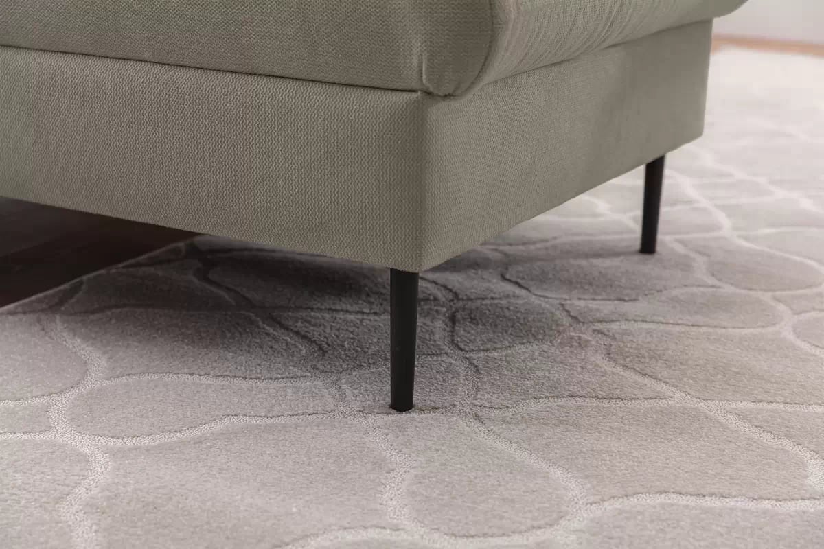 Rozkládací rohová sedací souprava Taila Mini levá - béžová látka Loft 02 / černé nožky Rohová sedací souprava rozkládací Taila Mini levá - béžová plecionka Loft 02, černá Nohy