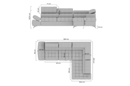 Rohová sedacia súprava Valoris L rozkladacia Rohová sedacia súprava s funkciou spánku Valoris L 