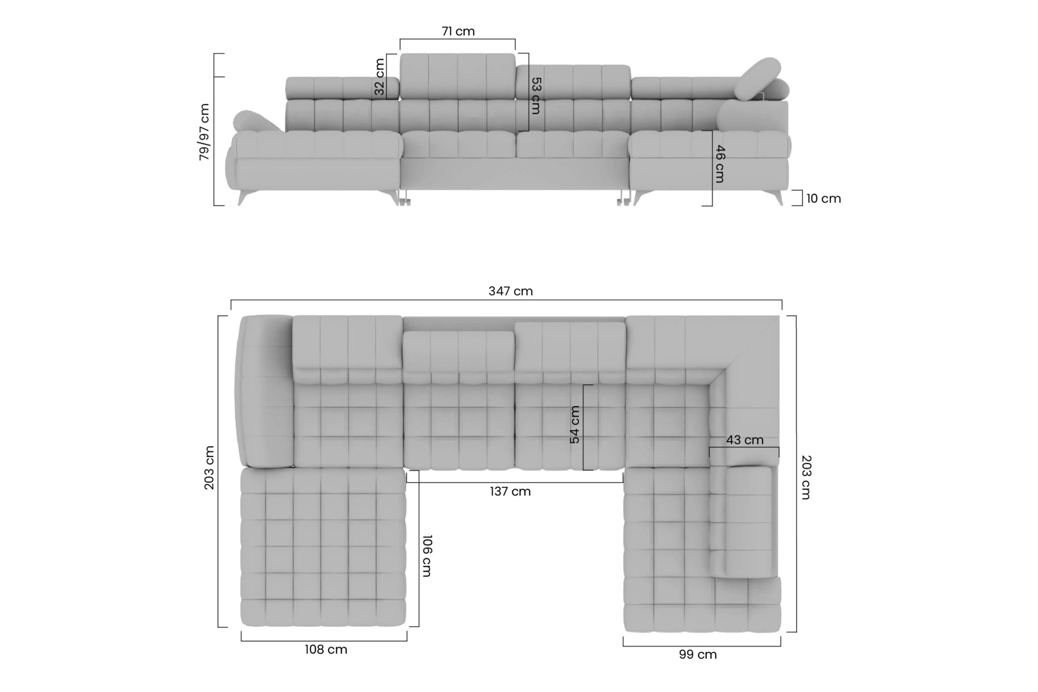 Rohová sedacia súprava Valoris U II rozkladacia Rohová sedacia súprava s funkciou spánku Valoris U II 