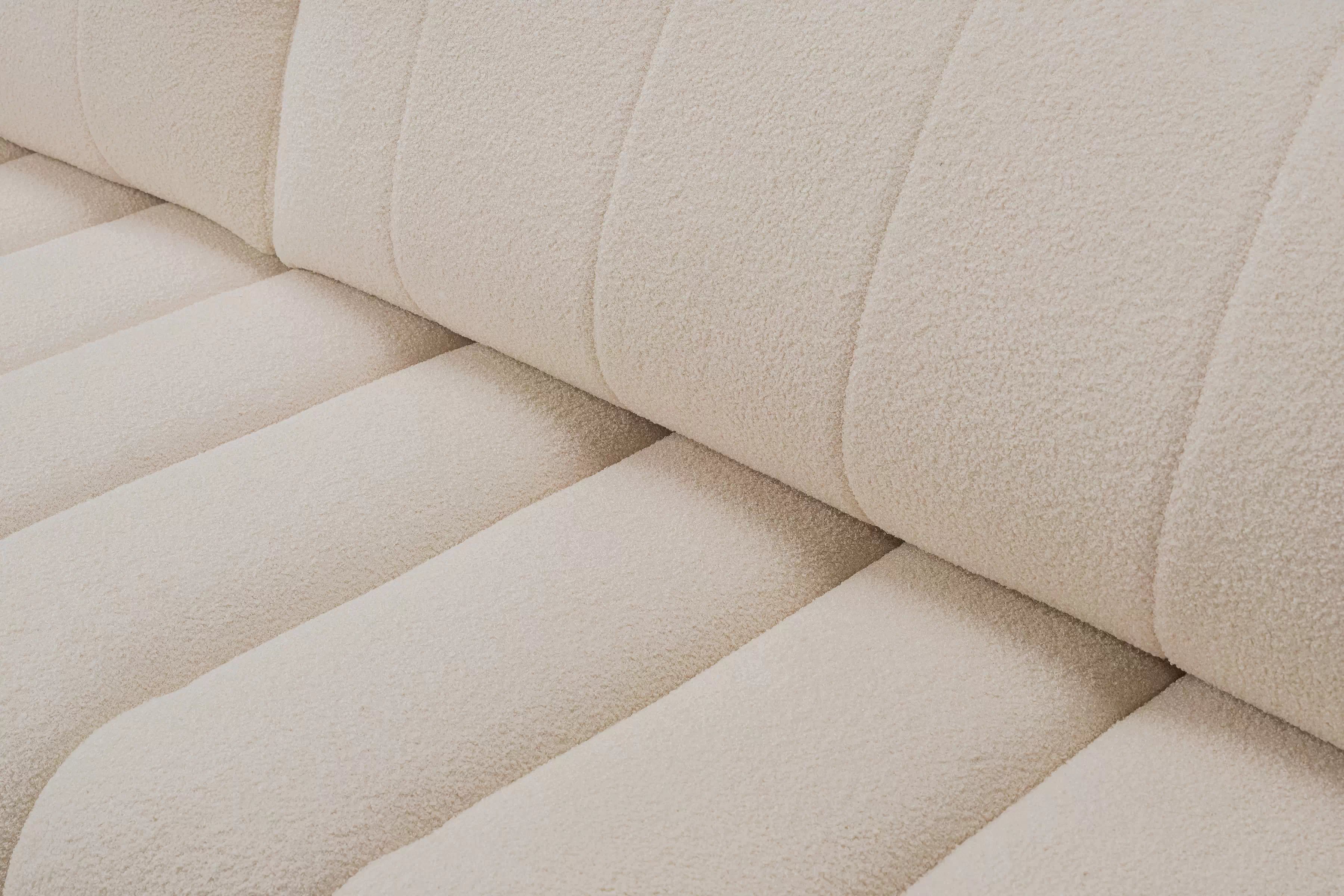 Rozkládací rohová sedací souprava Zelio levá - béžová Lambi 5 Rohová sedací souprava rozkládací Zelio levá - kramowa boucle Lambi 5