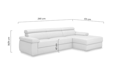 Rohová rozkládací sedací souprava Zoom REC/BK-2,5F-B s úložným prostorem Rohová sedací souprava rozkládací Zoom levá 265x172 cm