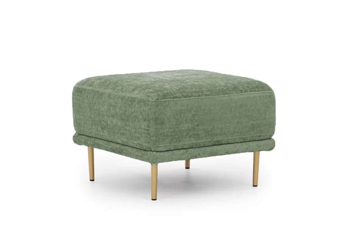 Čalouněný taburet Nicole zielona Taburet Nicole ze zlotymi nozkami 