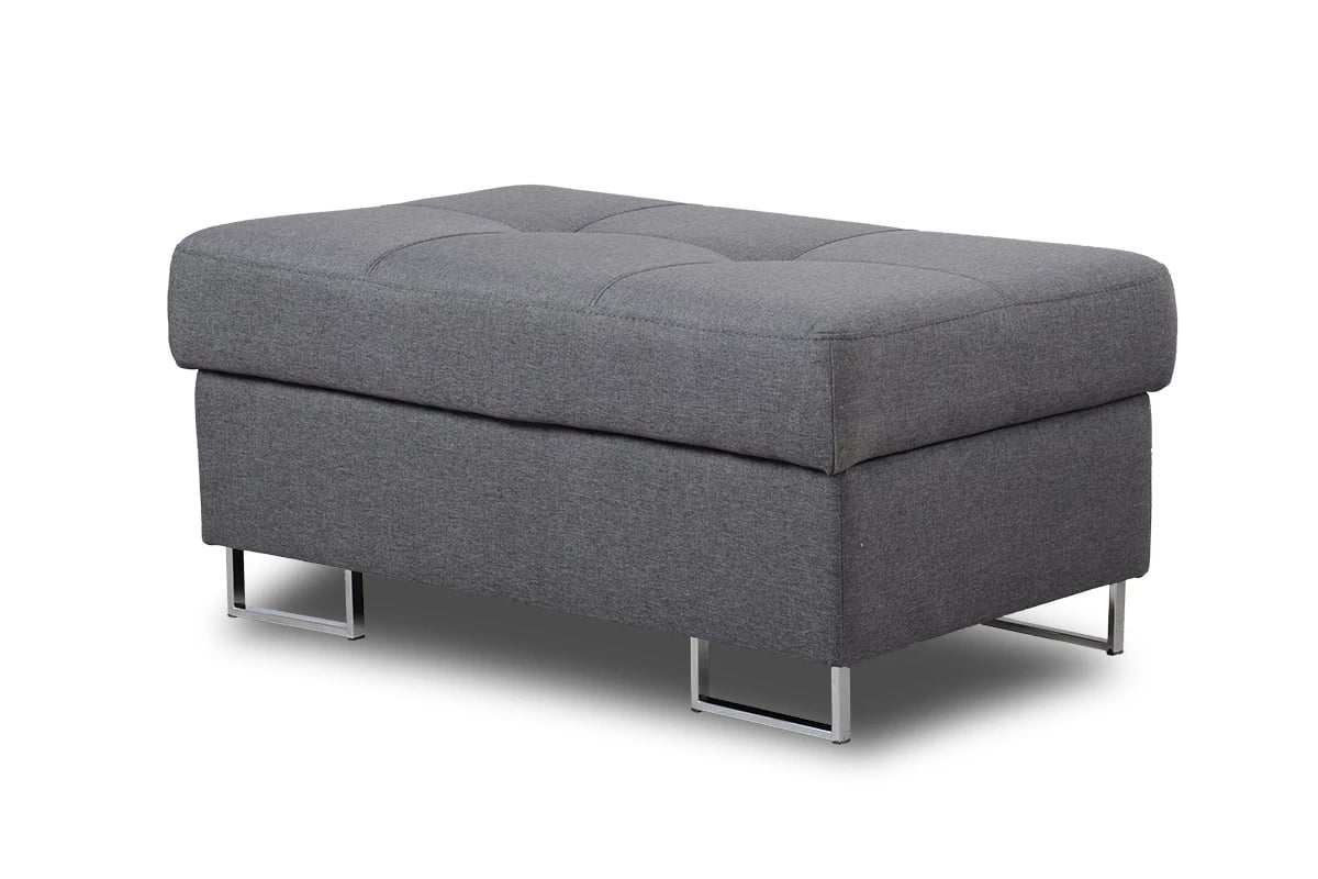 Moderná taburetka Annabelle - chrómové nožičky Taburet Bez vnútorného úložného priestoru