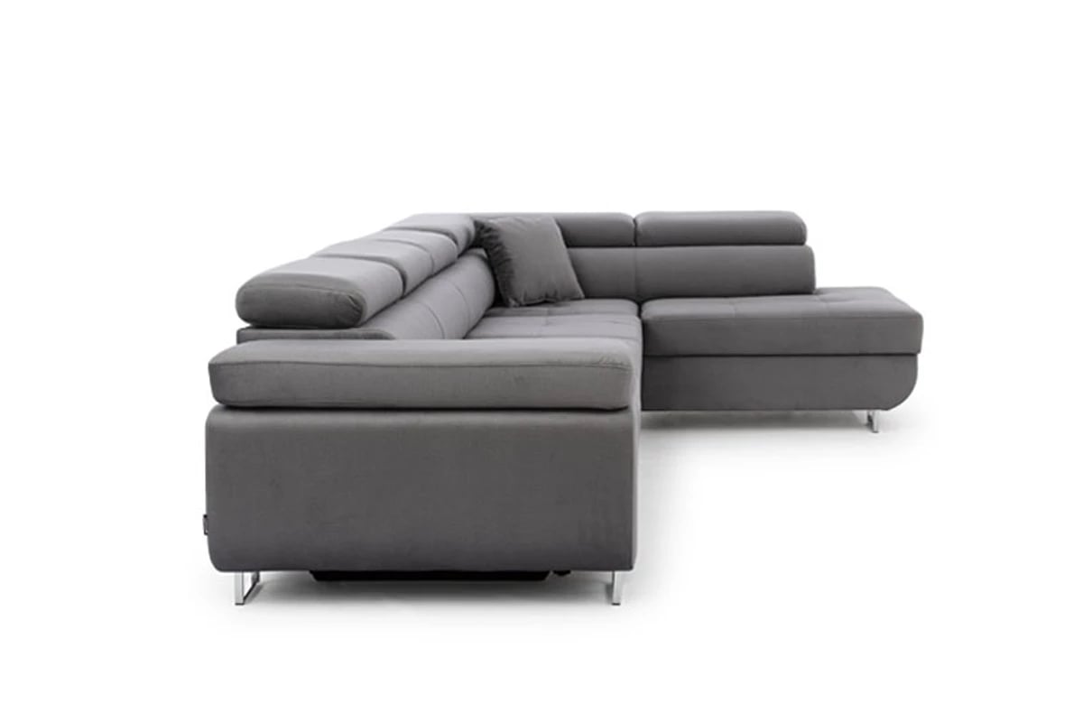 Rozkladacia rohová sedacia súprava Annabelle Maxi - chrómové nožičky Bočná strana nábytku