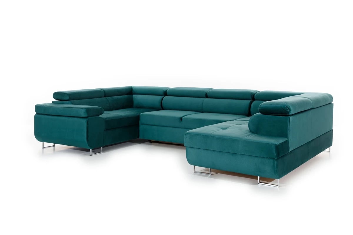 Moderná rohová sedacia súprava Annabelle U - chrómové nožičky Rohová sedacia súprava u