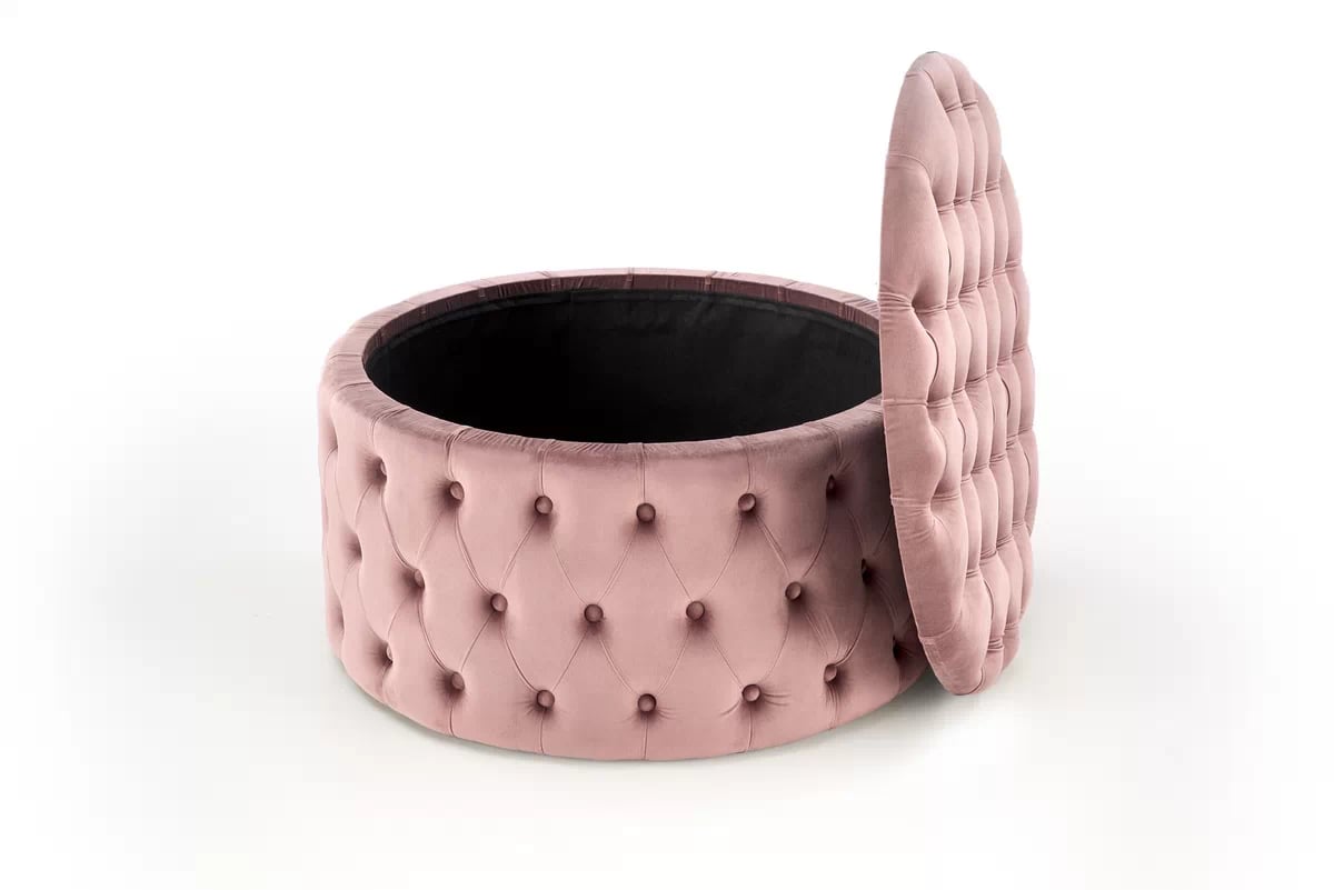 Taburet Nunez 70 cm - růžový samet nunez Taburet Růžová