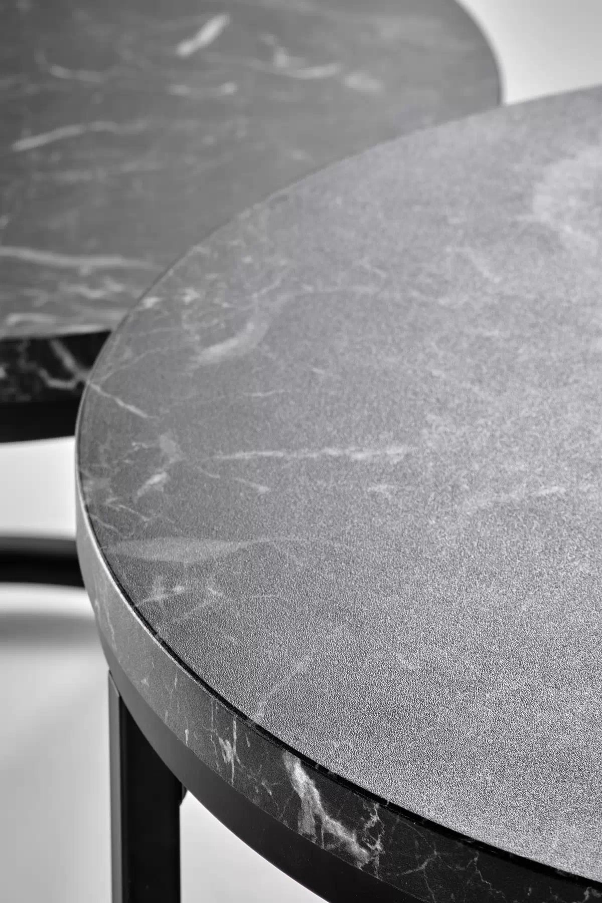 Sada dvou konferenčních stolků Oreo - černý mramor / černá oreo Komplet dwoch law černá mramor / černá (1p=1szt)