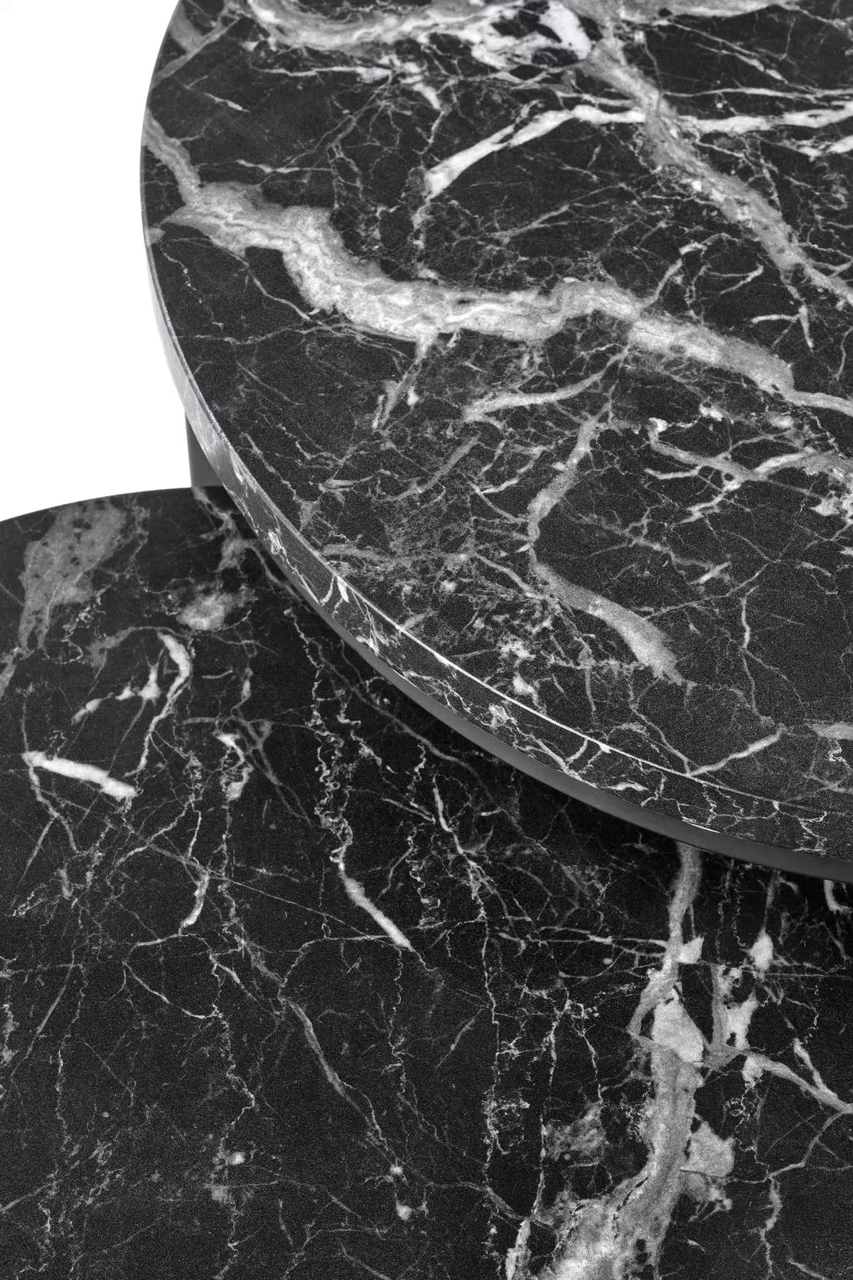 Sada dvou konferenčních stolků Oreo - černý mramor / černá oreo Komplet dwoch law černá mramor / černá (1p=1szt)