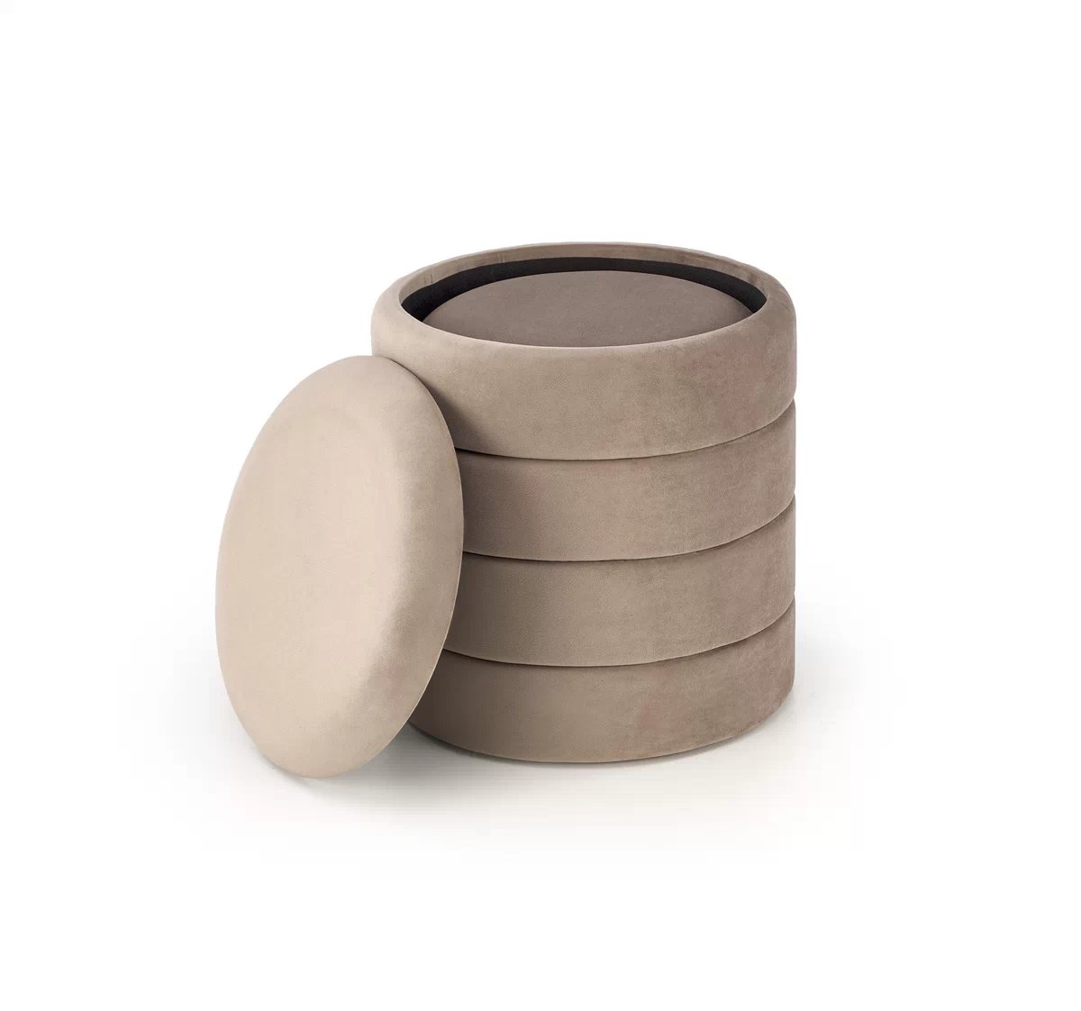 Sada taburetů Pacho 2 ks - béžový samet pacho Komplet 2 puf, béžová