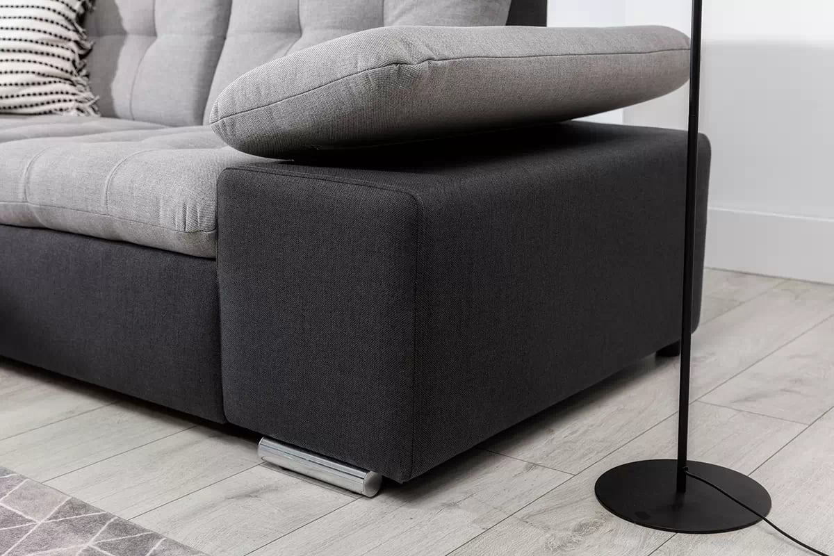 Rohová sedacia súprava Palermo L ľavá - šedá / grafitová pletenina Inari 91/95 Rohová sedacia súprava ľavostranná . Palermo L 