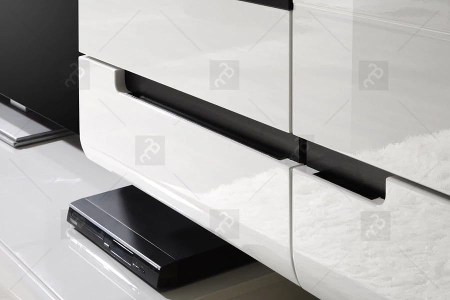 Panel wiszacy Hektor 03 bílá/bílý lesk - Omezená nabídka  Nábytek s leskem