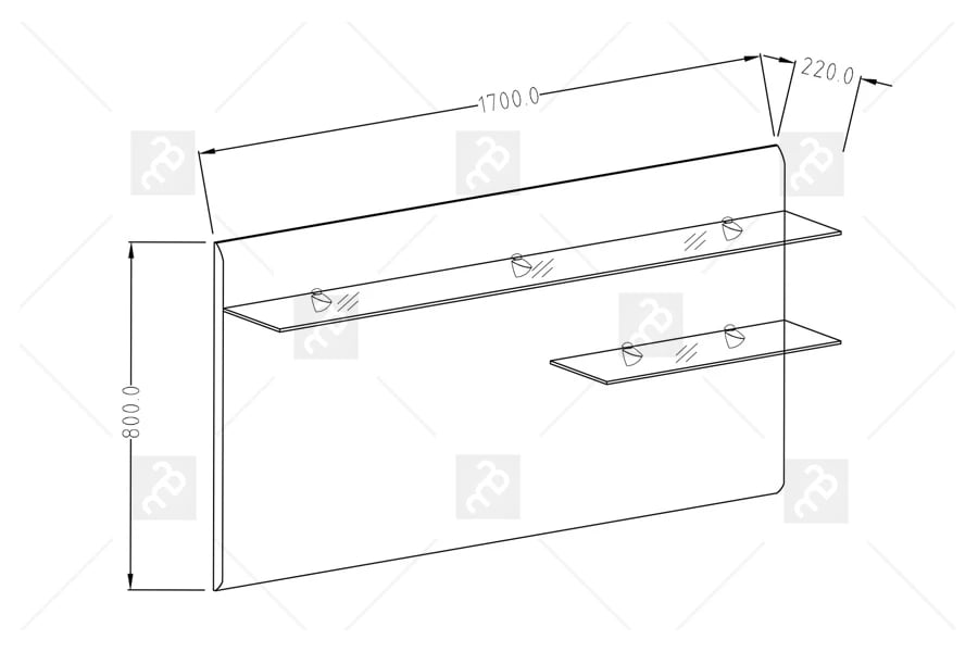 Panel wiszacy Hektor 03 bílá/bílý lesk - Omezená nabídka  panel s policemi 