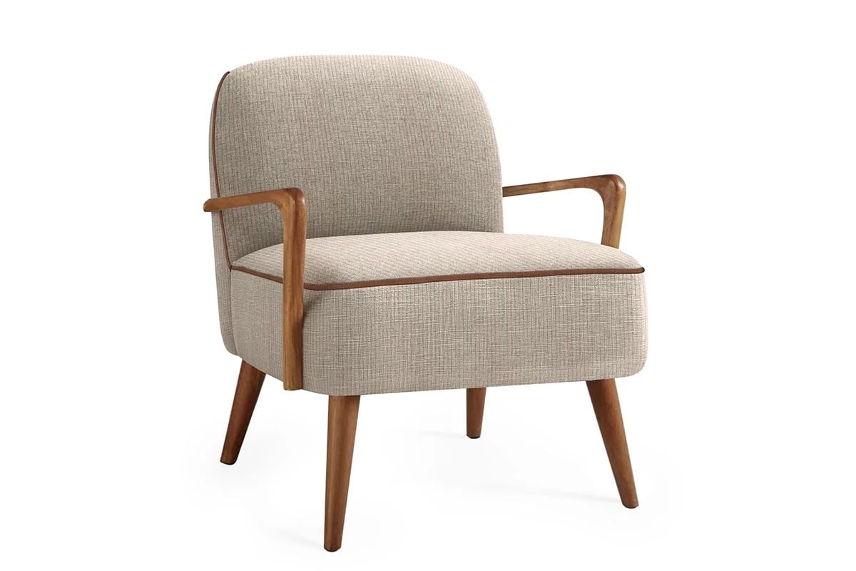 Křeslo Pastore - světlá béžová / světlý ořech PASTORE Křeslo jasný Béžová / jasný Ořech