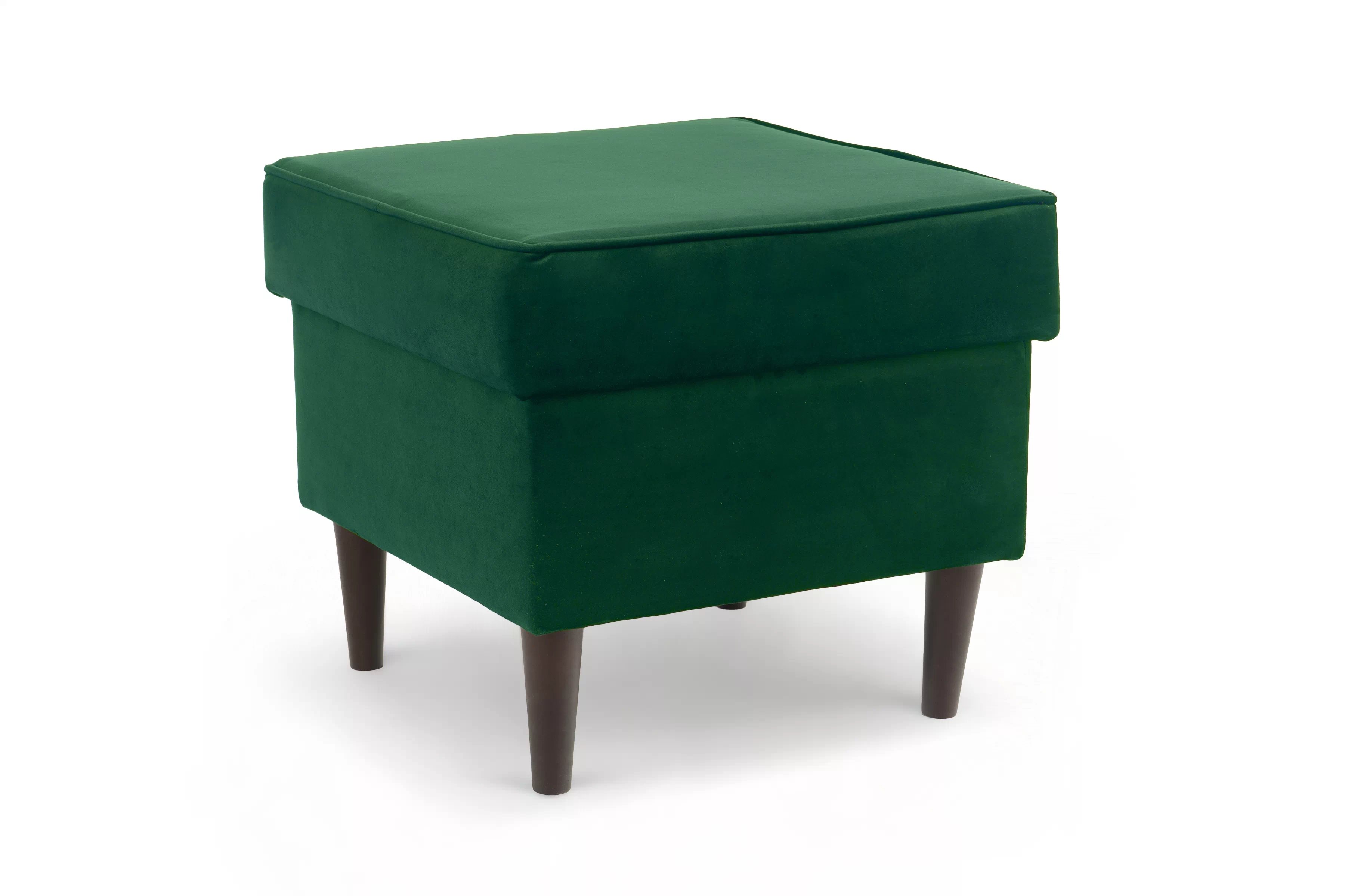 Taburetka Ušiak Vilano - fľaškovo zelený zamat Bluvel 78 Podnozek do fotela Ušiak Vilano - fľaškovo zelená 