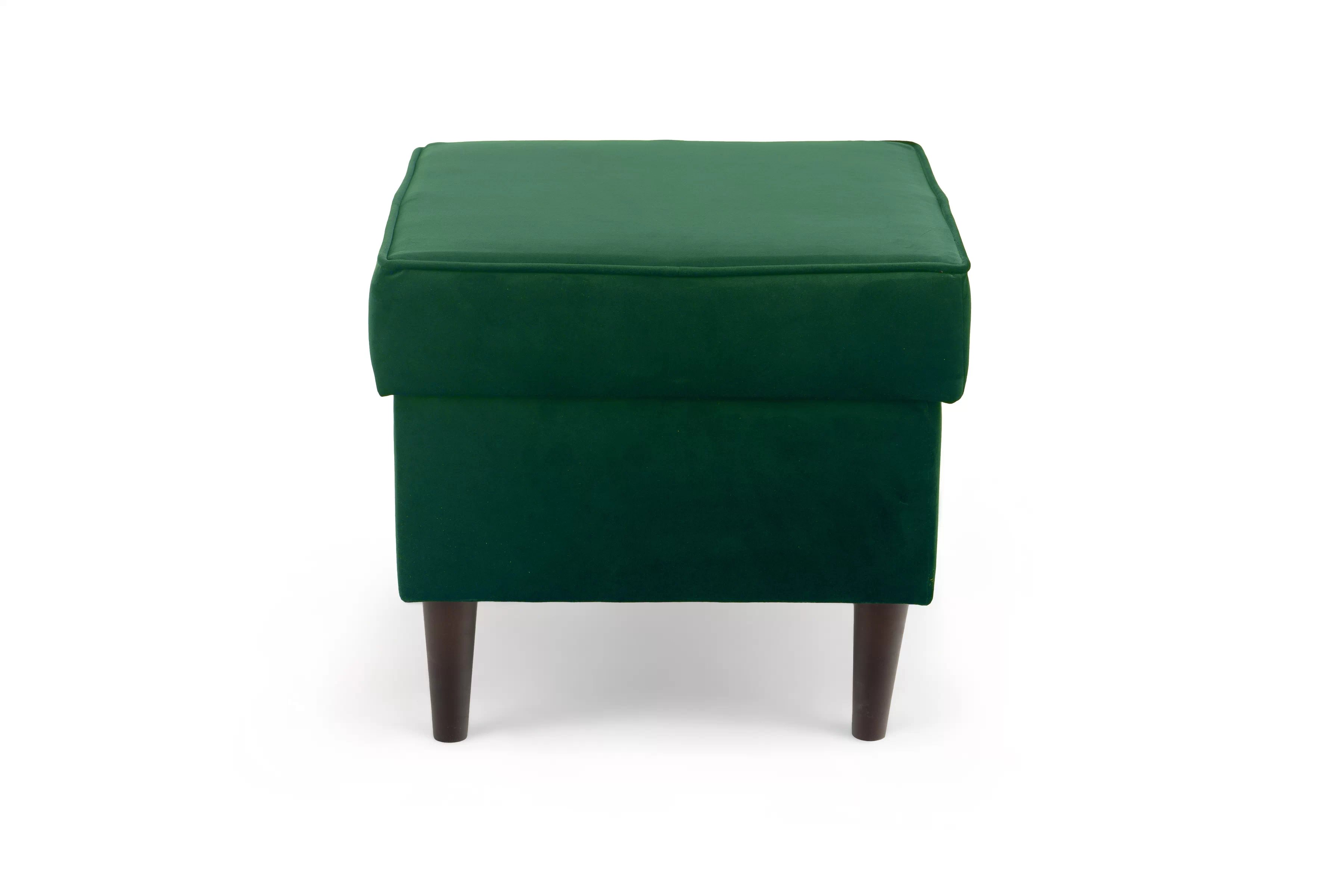 Taburetka Ušiak Vilano - fľaškovo zelený zamat Bluvel 78 Podnozek do fotela Ušiak Vilano - fľaškovo zelená 