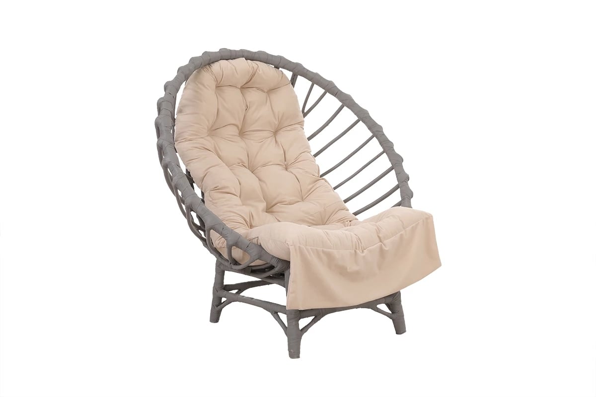 Vankúš do kresla Gardins III - béžová Sivé prútené kreslo