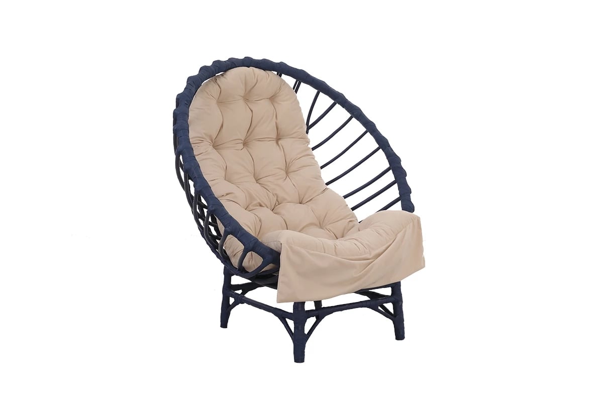 Vankúš do kresla Gardins III - béžová Modré prútené kreslo