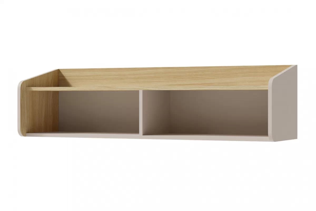 Polica Alessio 125 cm - béžová / dub olejovaný Polica Alessio 11 - 125 cm - Béžová Pieskový / Dub olejowany