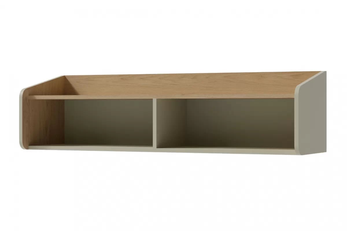 Polica Alessio 125 cm - eukalyptus / dub baltic dune Polica Alessio 11 - 125 cm - eukaliptus / Dub olejowany