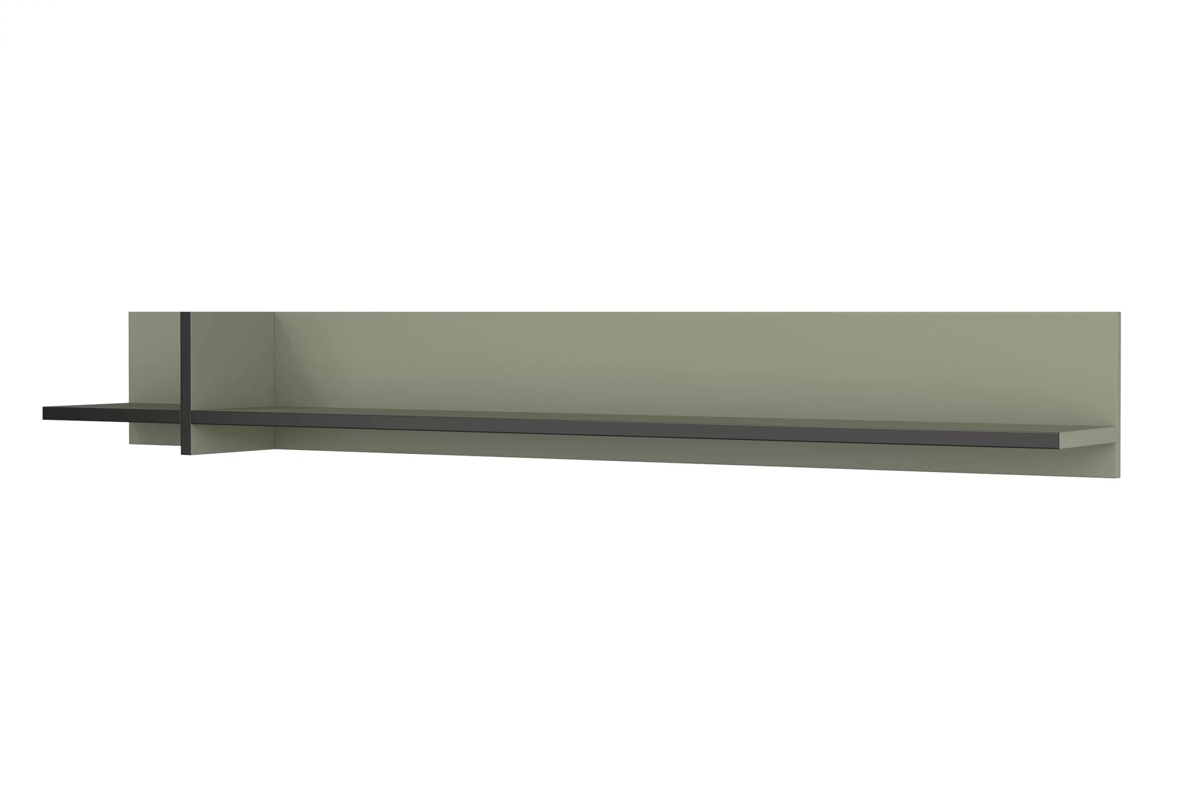 Polica na stenu Cross 180 cm – zelená / čierna Polica Gramon 180 - Zelený / Čierny