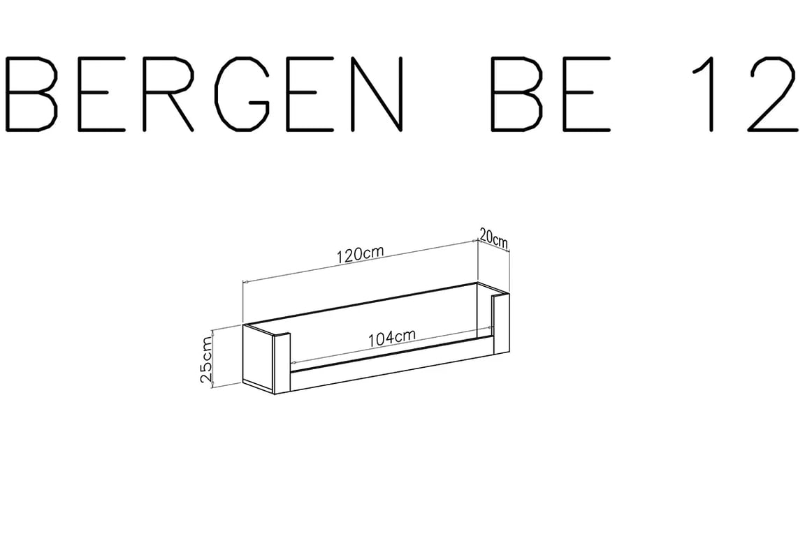 Nástenná polica Ozoli 120 cm - biela Police závěsná Bergen 12 - fehér