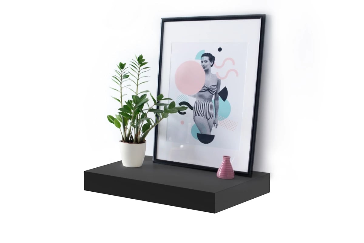 Závěsná police Loftia 40 cm - černá mat Police závěsná Doze 40 cm 