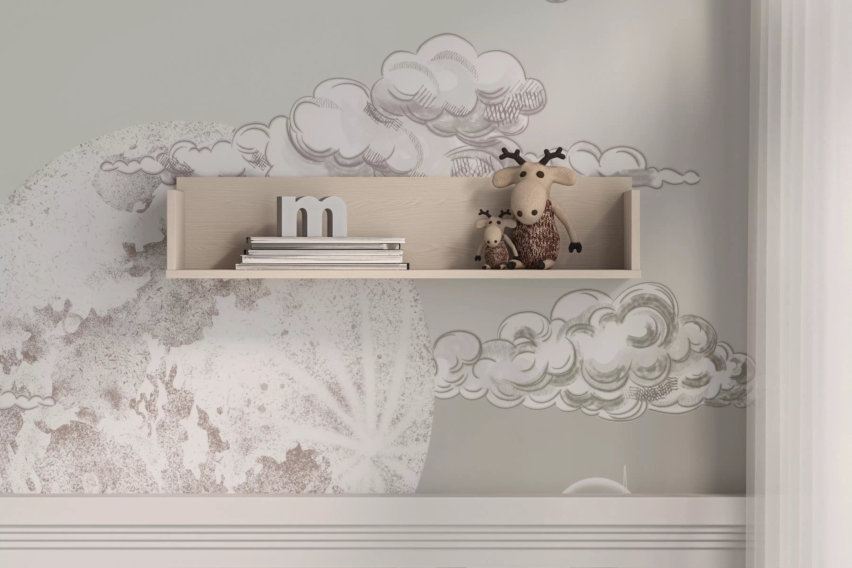 Polica Marla 90 cm - púštny piesok Polica závesná Marla 90 cm - piasek pustyni