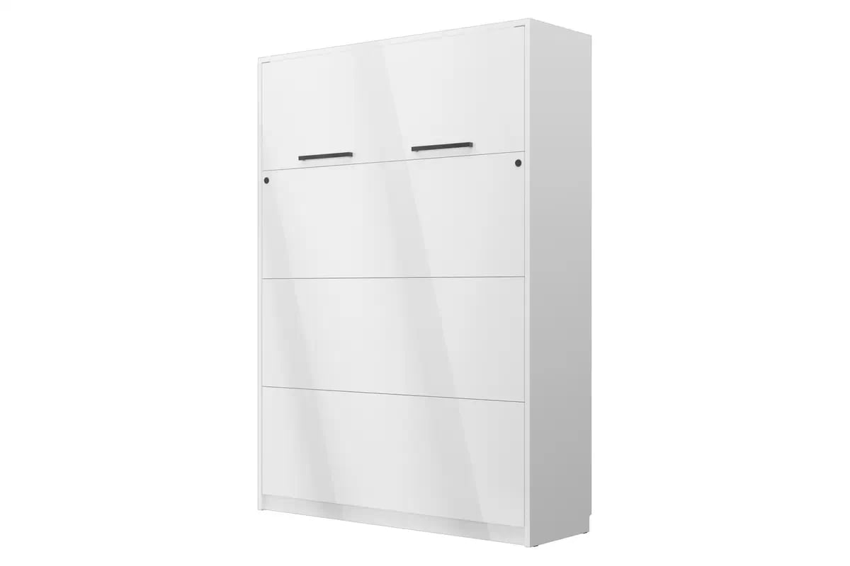 Sklápacia posteľ vertikálna Genius 140x200 - biely lesk Polkotapczan vertikálny Genius 140x200 - biely lesk