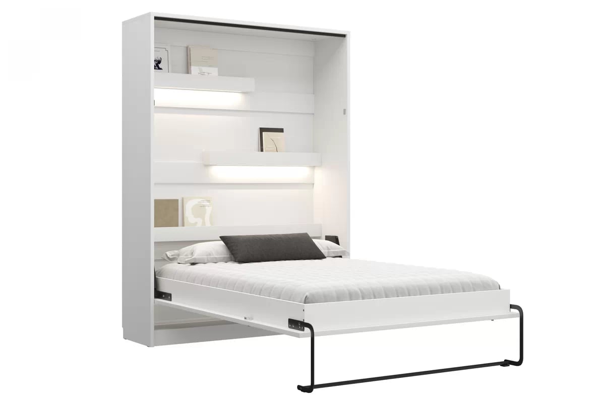 Sklápacia posteľ vertikálna Genius 120x200 - biely lesk Polkotapczan vertikálny Genius 120x200 - biely lesk