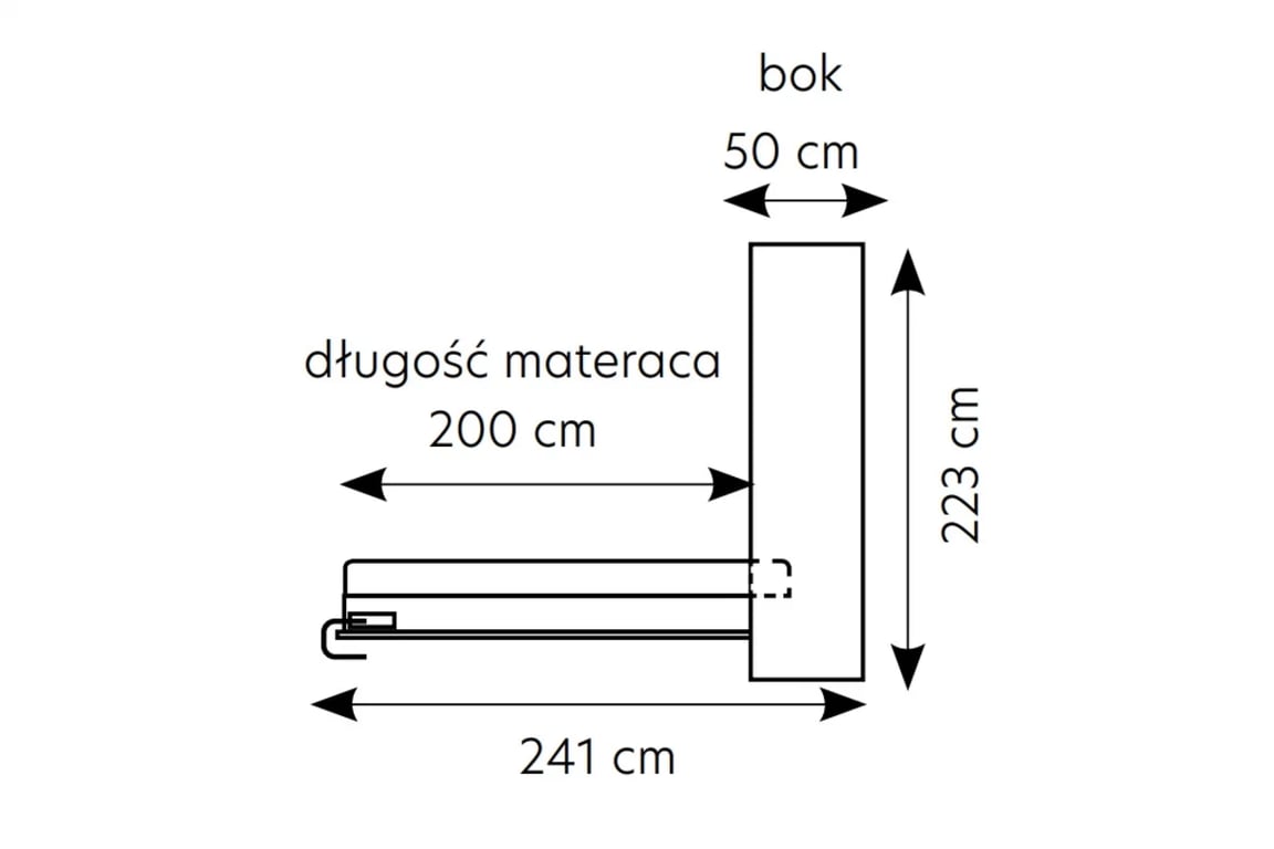 Sklápacia posteľ vertikálna Genius 120x200 - congo / kašmírová Polkotapczan vertikálny Genius 120x200 - congo / kašmír