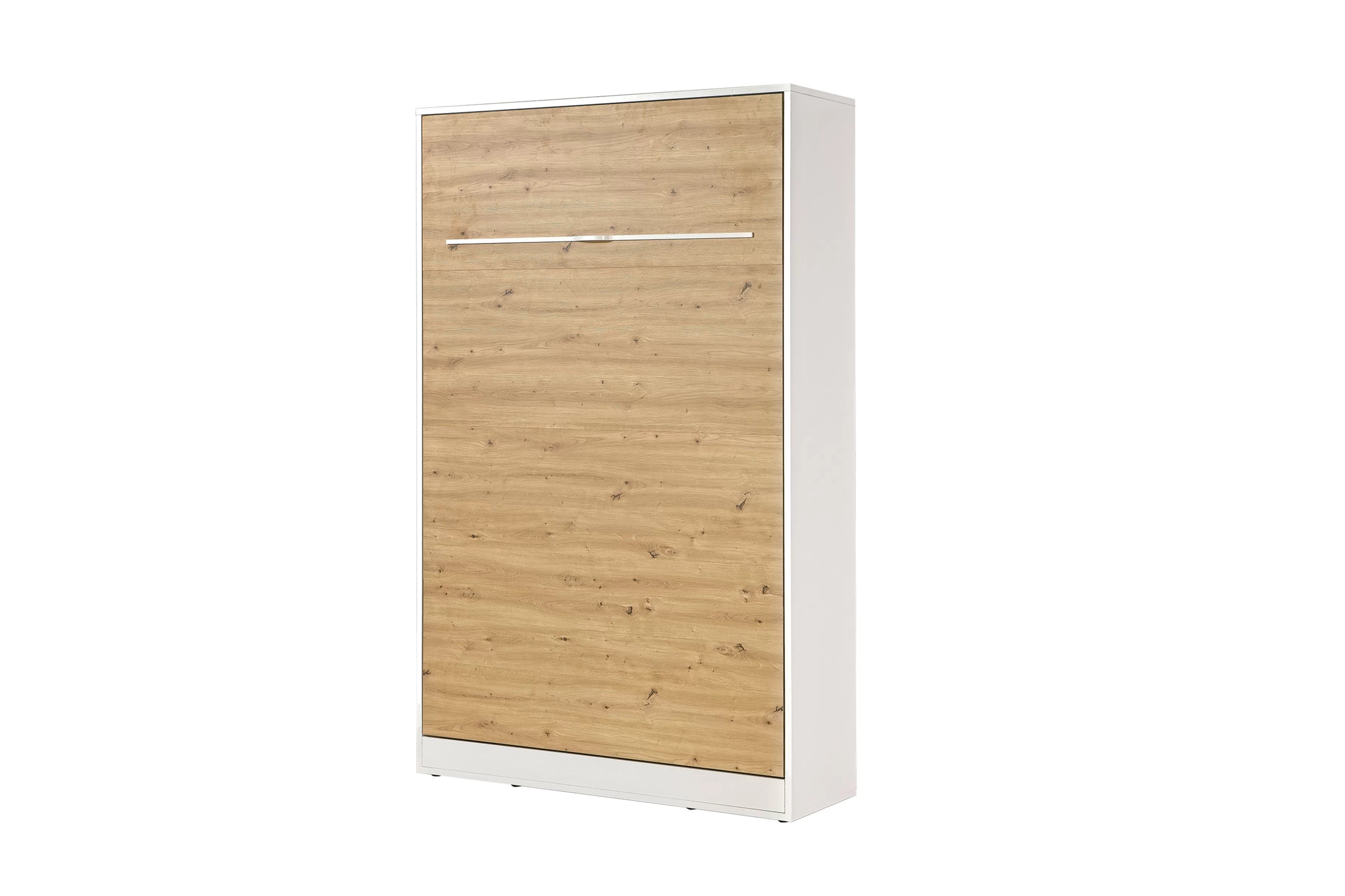 Sklápacia posteľ Lomaro V - 120x200 cm - dub artisan / biela Polkotapczan vertikálny Lomaro 120x200 - Dub artisan / Úchytka Biely