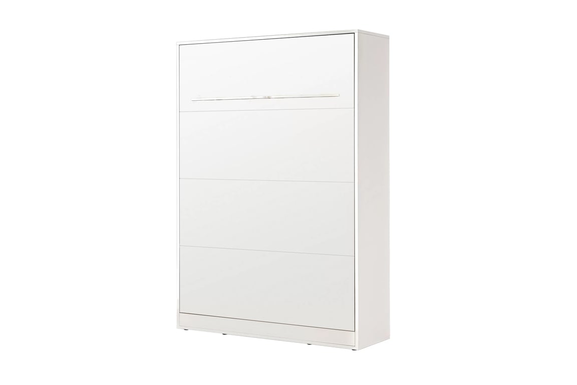 Vertikálna sklápacia posteľ Lomaro 140x200 - biela / biely úchyt Polkotapczan vertikálny Lomaro 140x200 - Biely / Úchytka Biely