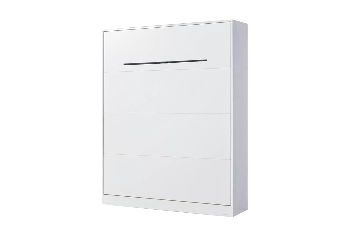Vertikálna sklápacia posteľ Lomaro 160x200 - biela / čierny úchyt Polkotapczan vertikálny Lomaro 160x200 - biela / čierny 