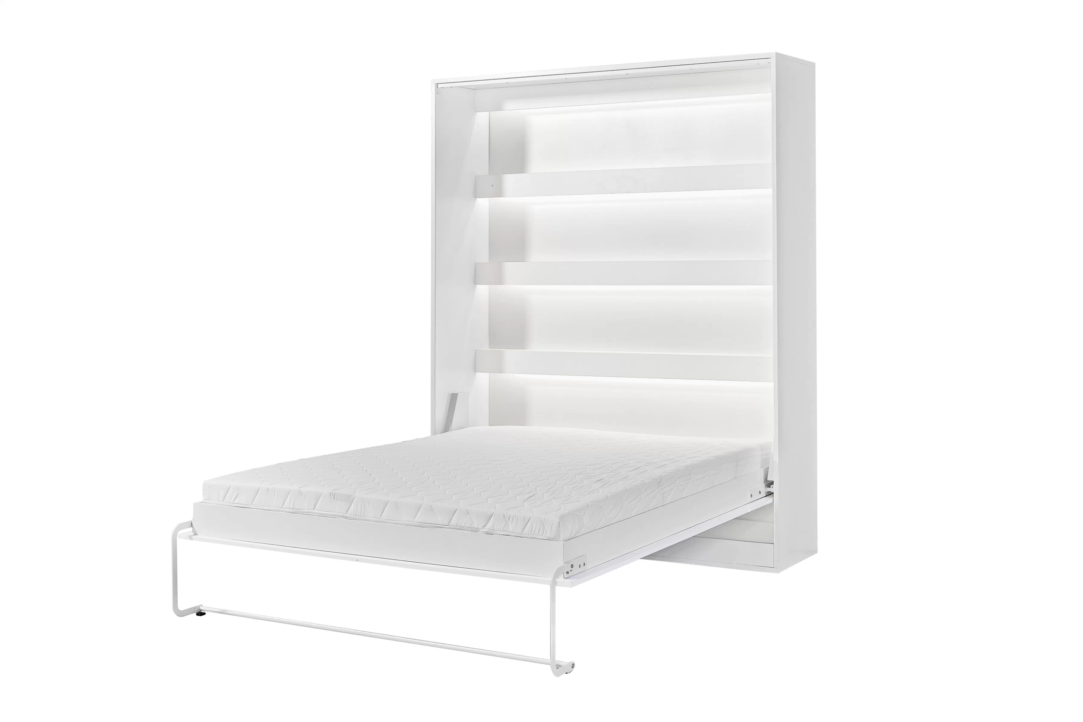 Sklápacia posteľ Lomaro V - 160x200 cm - biela / čierna úchytka Polkotapczan vertikálny Lomaro 160x200 - biela / čierny 