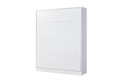 Vertikálna sklápacia posteľ Lomaro 160x200 - biela / biely úchyt Polkotapczan vertikálny Lomaro 160x200 - Biely / Úchytka Biely