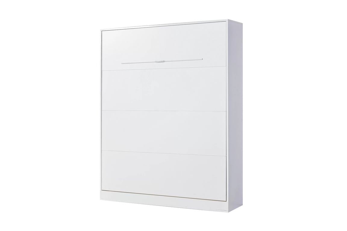Vertikálna sklápacia posteľ Lomaro 160x200 - biela / biely úchyt Polkotapczan vertikálny Lomaro 160x200 - Biely / Úchytka Biely