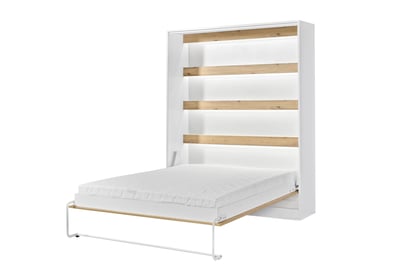 Vertikálna sklápacia posteľ Lomaro 160x200 - dub artisan / čierny úchyt