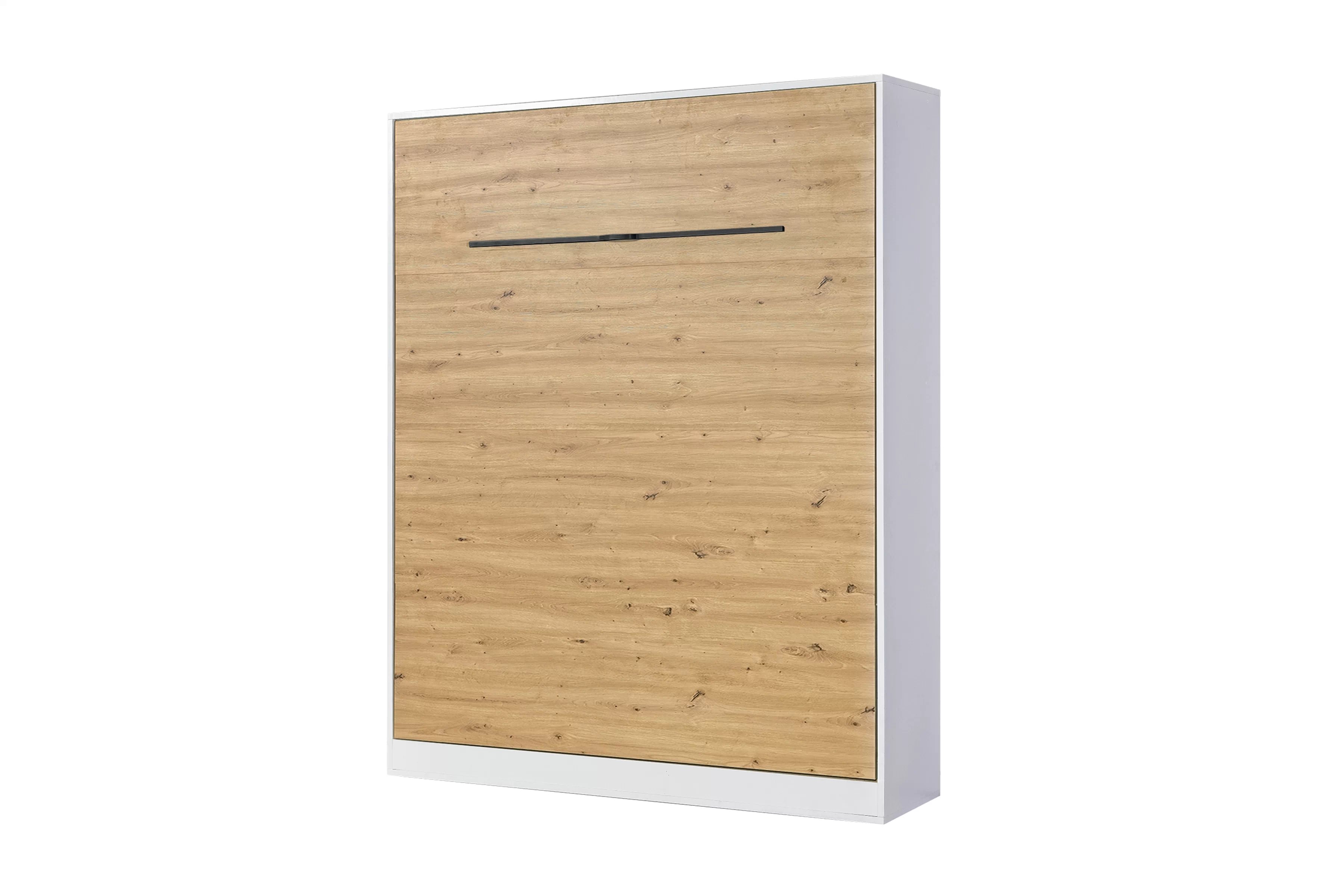 Sklápacia posteľ Lomaro V - 160x200 cm - dub artisan / biela / čierna úchytka Polkotapczan vertikálny Lomaro 160x200 - Dub artisan / Úchytka Čierny 