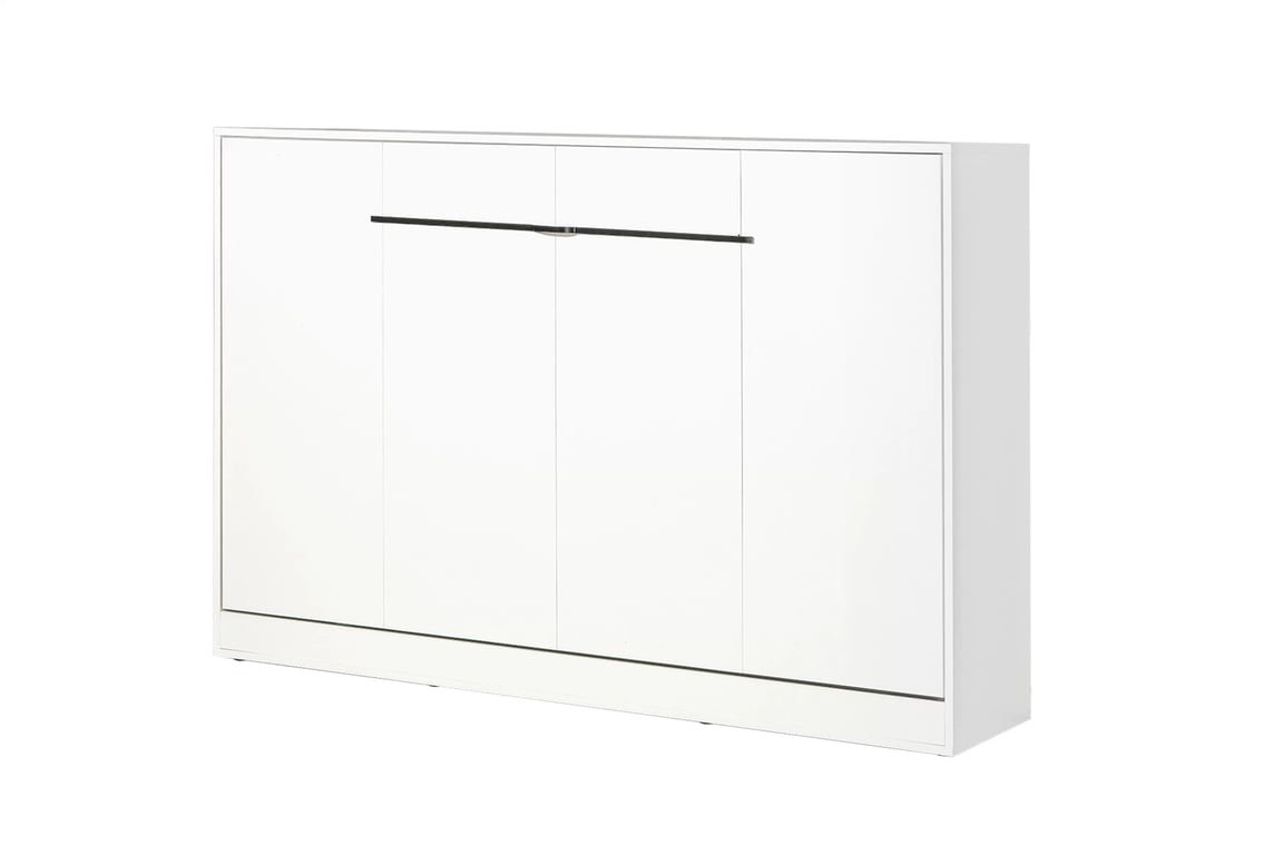 Horizontální půlpostel Lomaro 120x200 - bílá / černá úchytka Polkotapczan horizontální Lomaro 120x200 - bílá / uchwyt černá