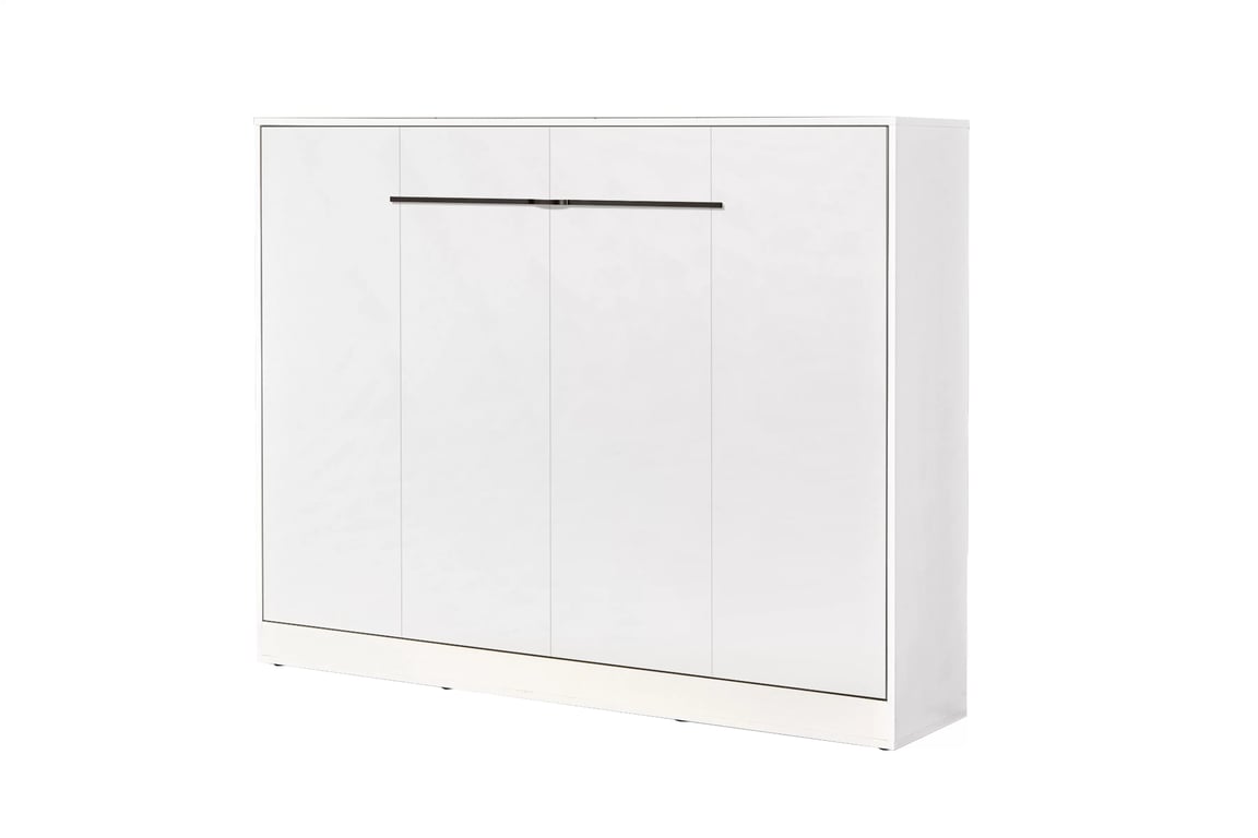 Horizontálna sklápacia posteľ Lomaro 140x200 - biela / čierny úchyt Polkotapczan horizontálny Lomaro 140x200 - Biely / Úchytka Čierny 