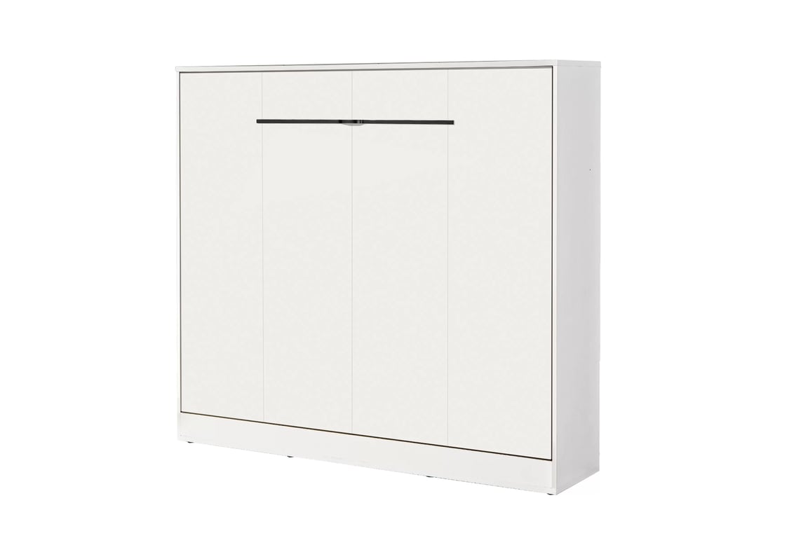 Horizontální půlpostel Lomaro 160x200 - bílá / černá úchytka Polkotapczan horizontální Lomaro 160x200 - bílá / uchwyt černá 