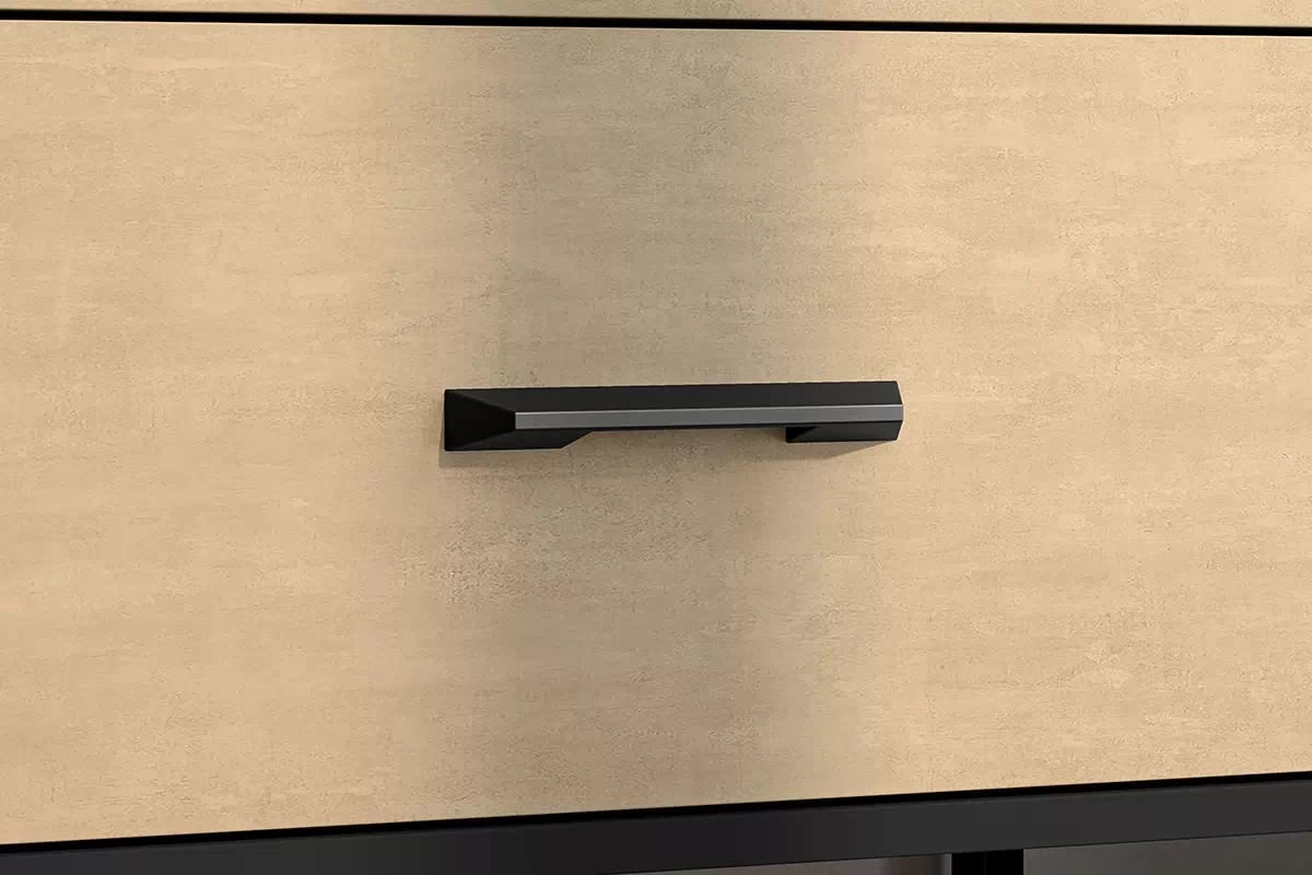 Regál Kawana se zásuvkou na kovové podstavě 80 cm - černá / dub craft / ocel premium Regál z szuflada Colt 04 na kovové podstavě 80 cm - Černý / craft Podstavec / ocel premium - Černý uchwyt