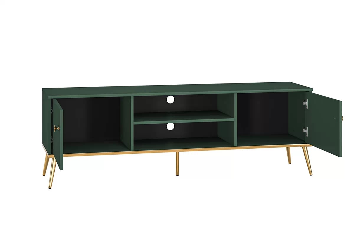 TV skrinka dvojdverová Euras 05 - labrador / zlaté omoda TV zelená