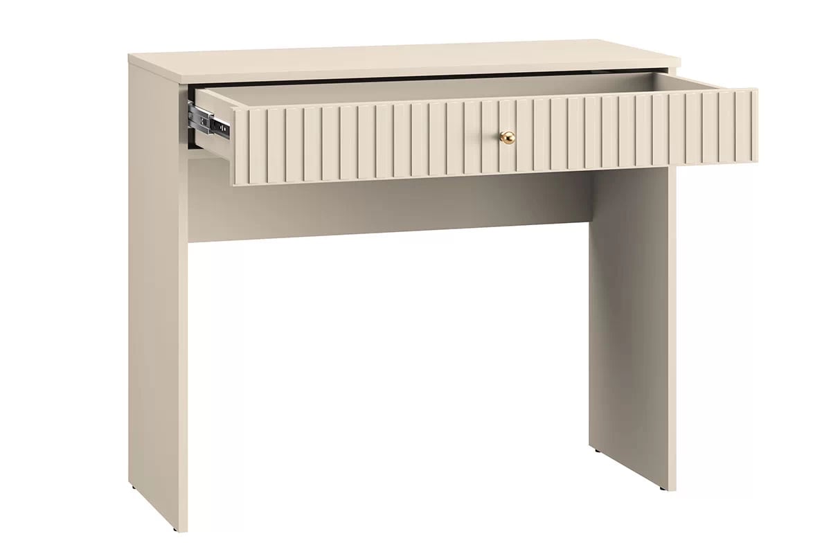 Toaletní stolek Jamuzi 92 cm - kašmírová / černé nožky Béžová Toaletní stolek se zásuvkou