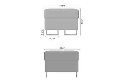 Moderná taburetka Annabelle Mini - chrómové nožičky Taburet Annabelle Mini čalúnená - nožičky chromowane 