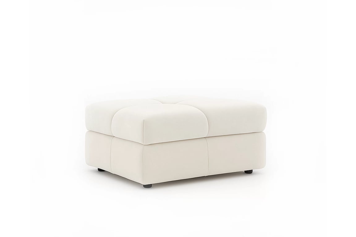 Taburet Magnelio Mini - krémový zamat Bluvel 22 Taburet Magnelio Mini - Krémový velúr Bluvel 22