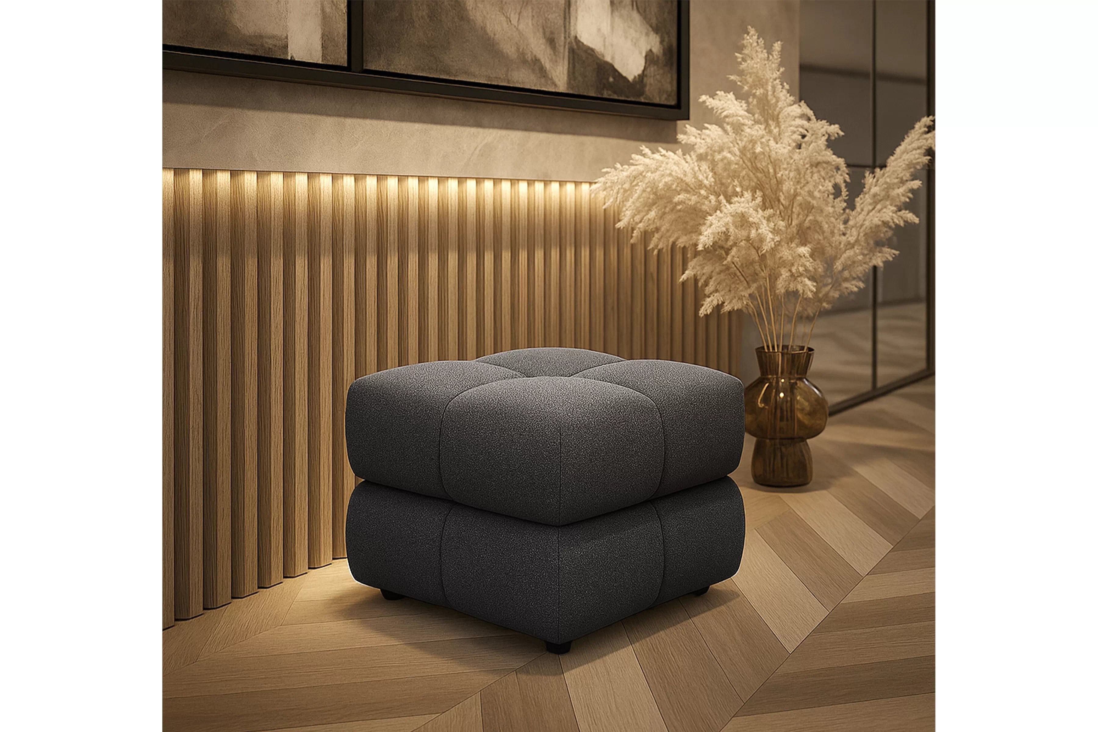 Taburet Magnelio Prestige Mini - grafitová Leo 16 Taburet Magnelio Prestige Mini - grafitová potahová látka snadno čistitelný Leo 16 