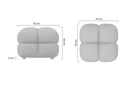 Taburetka Magnelio Prestige Mini - grafitová ľahkočistiaca pletenina Leo 16 Taburet Magnelio Prestige Mini - grafitowa látka ľahkočistiaca Leo 16 